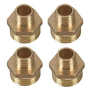 4Pcs 1/2 inch BSP to 1/4 inch BSP Male Thread Brass Pipe Hex Nipple Fitting N2Y5