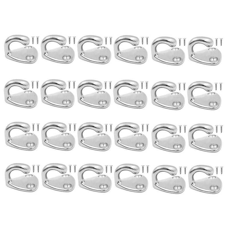 24pcs Boat Hanger Hook Coat and Hat Hook - Marine Grade 316 Stainless Steel