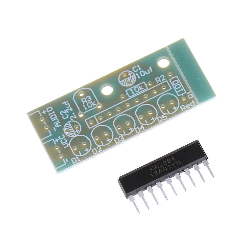 3.5-12V KA2284 TUdio Level Indicator DIY Electronic Kit Parts 5mm RED GreenL Gw