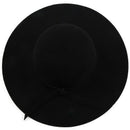 Black Soft Ladies Floppy Wide Brim Cloche Fedora Dress Hat Retro Wool Bowkn H4M3