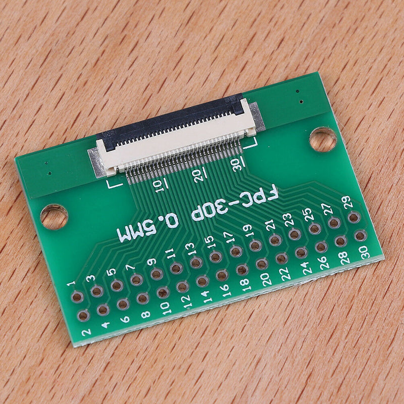 1Pcs 30 pin 0.5mm FFC FPC to 30P DIP 2.54mm PCB converter board adapter A Kw