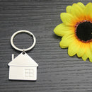 House Home Keyring metal Pendant Keyfob Chrome Key Bag Chain Wedding Gift N Y6P1