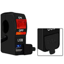 DC 12V Motorcycle Handlebar Headlight Spotlight Switch Button With USB C NAT