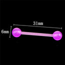 20PCS/Set Luminous Ball Flexible Barbell Stud Tongue Ring Bars Body Piercing  3C