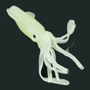 5Pcs 4.3 inch Glow Luminous Soft Squid Octopus Skirts Fishing Lure Baits