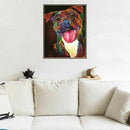 5D round diamond Painting diamond Embroidery "Colorful dog" Diamond Paintin J8O2