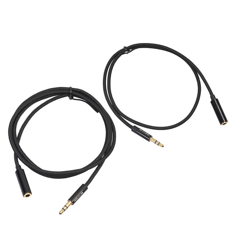2x Headphone Extension Cable 3.5mm Jack Male to Female Aux Cable