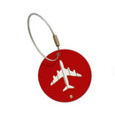 Red New Luggage Tag Travel Accessories Aircraft Round Shape Portable Secure W7B4
