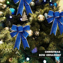 4pcs Bows Bowknot Christmas Tree Party Gift Present Xmas Decorations DIY Blue
