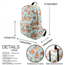 Backpack for Girls Brown Sloth Leaf Water Resistant Print Backpacks Teenage