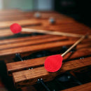 1 Pair Marimba Mallets, Percussion Mallets with Red Yarn Head and Smooth Wo N6V9