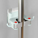 2x Wall Mounted Mop Clip Broom Hooks Holder Brush Handle Hanger Rack Blue Wall