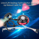 1.6m/5.2ft Desktop Switch Button Starting Up Reboot Cable for PC Computer