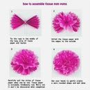 15Pcs Decorations Paper Flower Ball Paper Paper Lanterns Set Party Wedding  E4X1