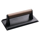 Cast Iron Grill Press Pre-Seasoned, Round Grilling Accessory, with Easy Grip