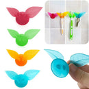 Colorful Leaf Toothbrush Razor Wall Holder Suction Cup Sucker Bathroom 4pcs Mini
