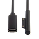 0.2M Female USB-C Charging Cable for Surface Pro 6/5/4/3 Surface Laptop 1/2,L9C3