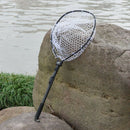 Leo Fly Fishing Net Fish Landing Net With Folding Aluminum Handle And Soft