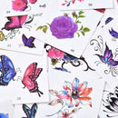 66 PACK Flower Butterfly Temporary Tattoo Arm Leg Body Art Waterproof Stickers