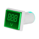 AC 60-500V Digital Voltmeter LED Indicator Lamp Square Signal Light (Green)