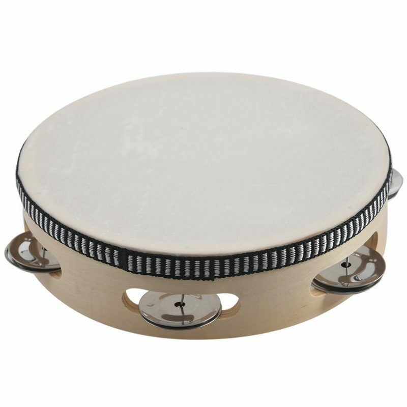 7 inch Musical Tambourine Tamborine Drum Round Percussion Gift for KTV Part
