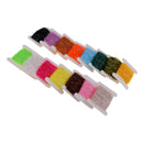 15 Cards Fly Tying Ice Chenille Tinsel Crystal Flash Line Fly Tying Material
