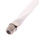 2X Window Flat F Connector Cable Coax Coaxial RG6 RG-6Door TV Satellite ME