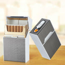 Creative USB Automatic Cigarette Case Box Lighter Case Holder Windproof