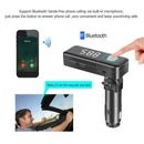 Bluetooth4.2 Car Hands-free Kit FM Transmitter MP3 Player Dual USB Fast Charging