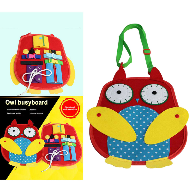 Felt Busy Board Button Dressing Life Motor Skill Educational Learning Toys