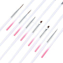 Monja 12 Pcs/Set Nail Art Polish Uv Gel Painting Color Gradient Drawing Bru