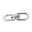 Pair 6mm Hike Climing Accessory Stainless Steel Rotation Quick Hook Buckles