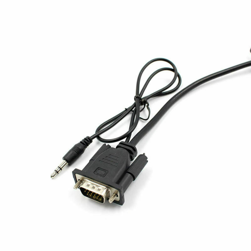 VGA Male To HDMI Output 1080P HD + Audio TV HDTV Video Cable Converter A JQE