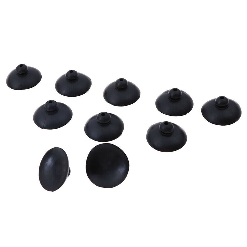10pcs Black Soft Silicone Suction Cup Clip Sucker Holder Fish Aquarium Tank OZ