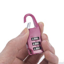 Travel Luggage Lock 3 Digit Combination Resettable Metal Mini Password Lock