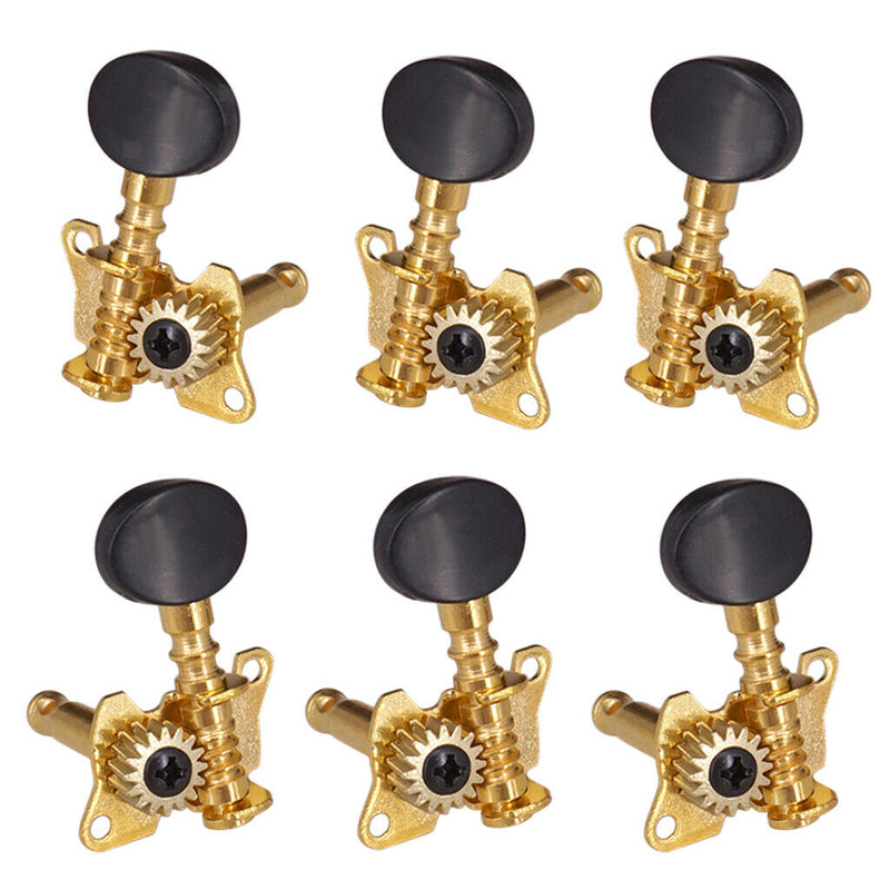 3R3L String Tuning Peg Tuner Open Oval Button Heads for Acoustic Folk Guitar