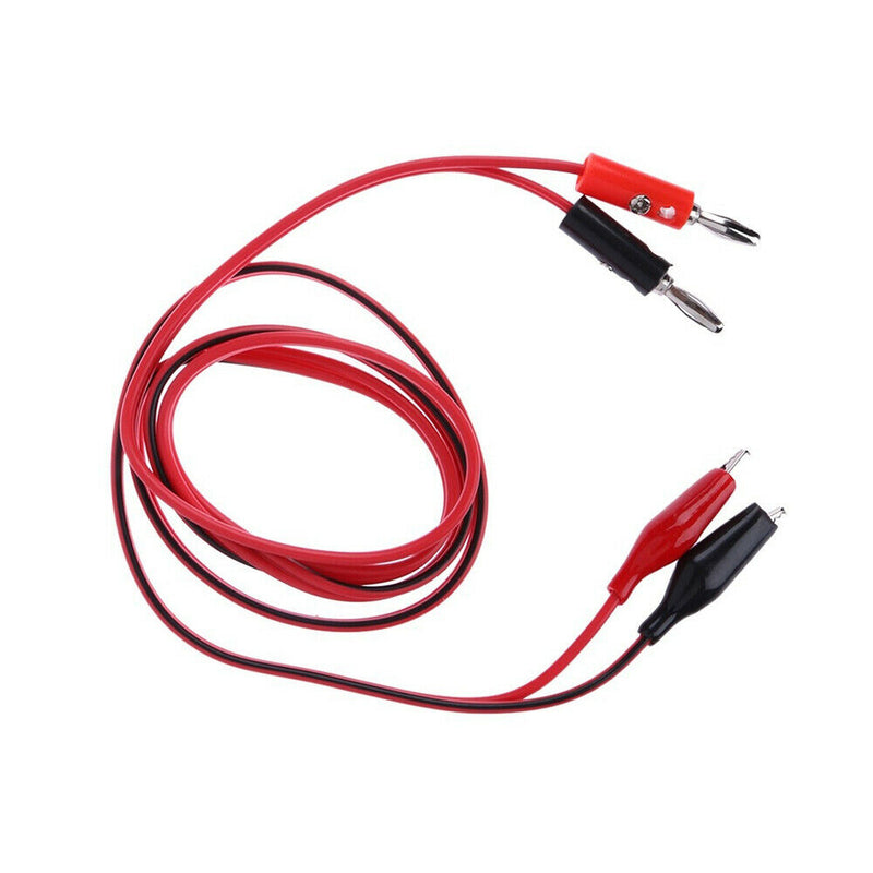 New 3FT Alligator Probe Test Lead Clip to Banana Plug Probe Cable for Multimeter
