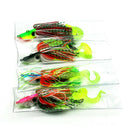 Metal Fishing Lure Jig Head Hard Bait Sea Fishing Silicone Tassle Lures 60g