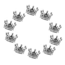 10 Pcs Mini Crown Charms Beads for Jewelry Findings Making 6 x11mm Sliver