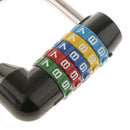Security Padlock 5 Dial Code Combination Lock for Traveling Suitcase -Black