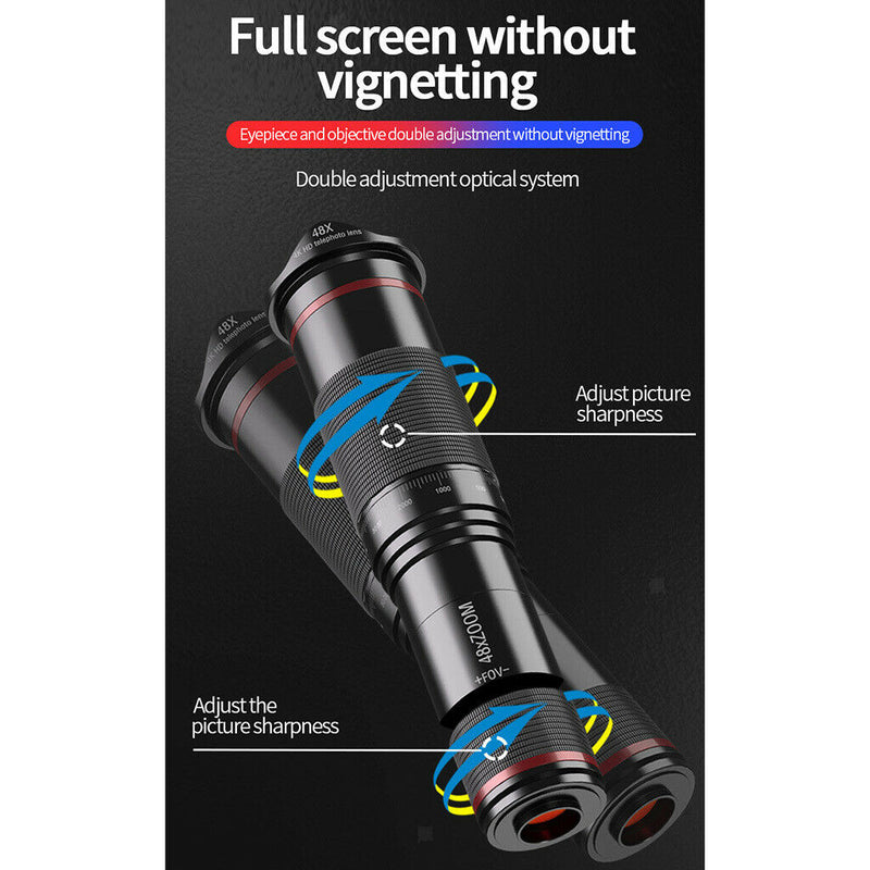 Smart Phone Camera Lens Kit 48X Telephoto Lens Universal for  Android