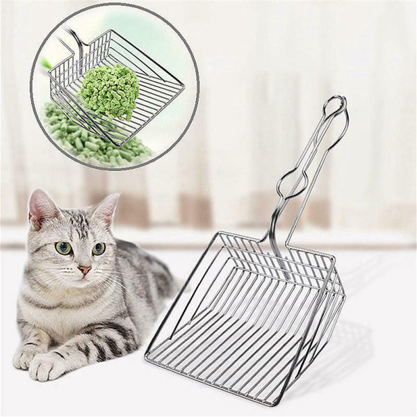 Cat Litter Scoop Metal Waste Scooper Poop Pet Sand Shovel Cleaning Tools KAT