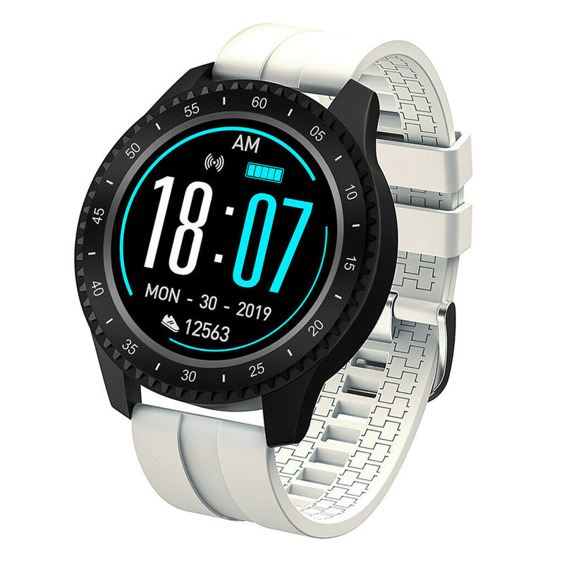 F17 Smartwatch Blood Pressure Heart Rate Monitor Fitness Tracker White