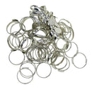 10mm Round Ring Base DIY Adjustable Blank Ring For Jewelry Making, 100/Pack