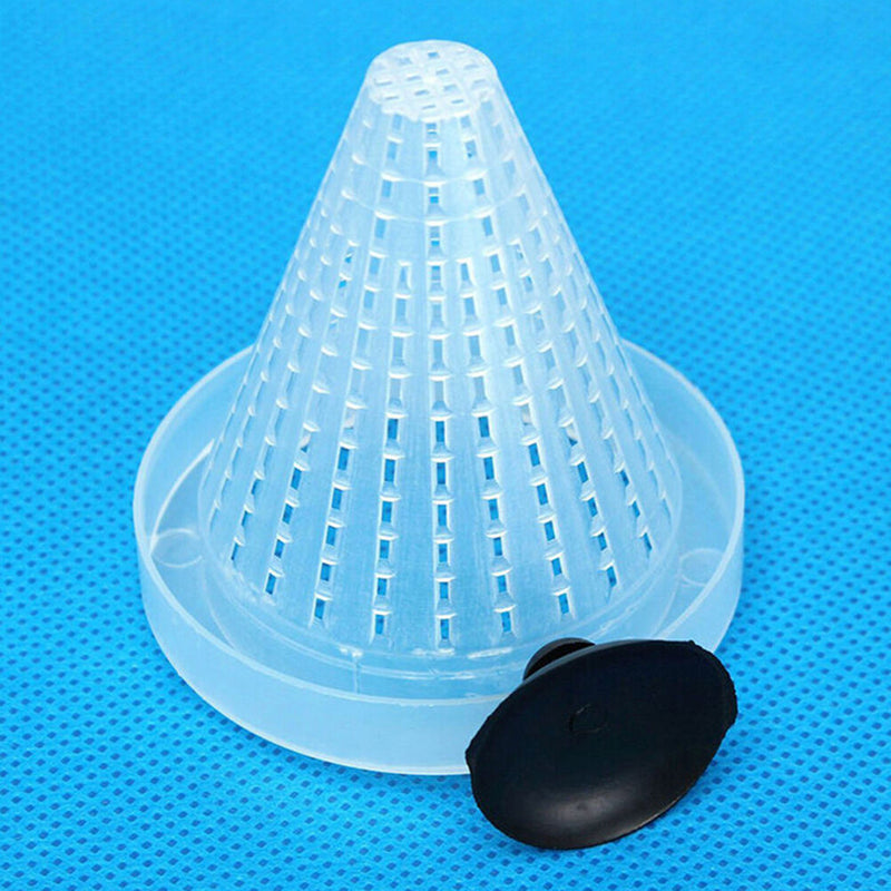 1XNEW Aquarium Basket Feeder Fish Food Live Worm Bloodworm Cone Feed Tool  F9