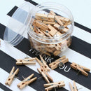 Push Pins With Wooden Clips 50Pcs Thumbtacks Pushpins Creative Paper Clips