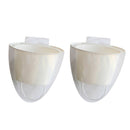 Set of 2 White Plastic Hanging Planter Succulent Air Plant Flower Pot Wall