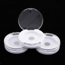 3 Pcs Portable Plastic Round Makeup Eyeshadow Blusher Empty Case for Purse