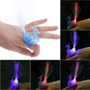 Peacock Shape Finger Light Colorful LED Light-up Rings Party Kids