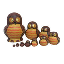 10pieces Cute Cartoon Owl Pattern Wooden
